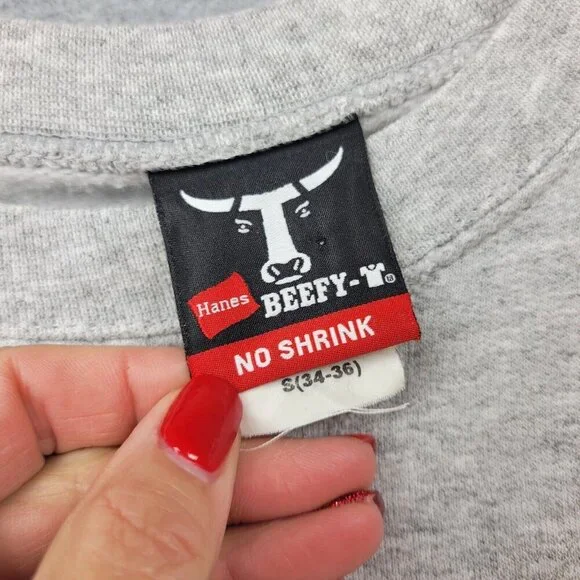 Vintage Hanes Beefy Tag Sweatshirt Size Small Maine Property Of 1820 Retro Vibe - Picture 4 of 11